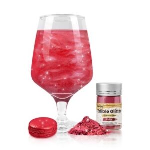 Ruby Red Edible Glitter 7 Grams Jar