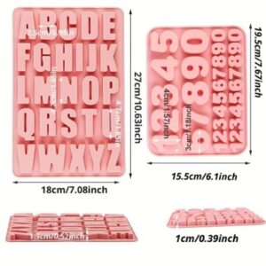Letters and Numbers Silicone Mold 2 Piece Set