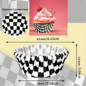 Checkered Standard Liner Cups 50 Count