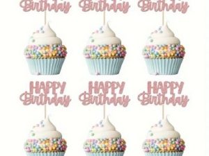 Happy Birthday Cupcake Picks12 Count