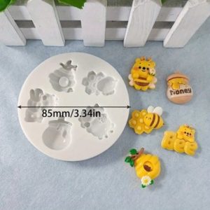 Honey Pot & Bees Silicone Mold 5 Cavity