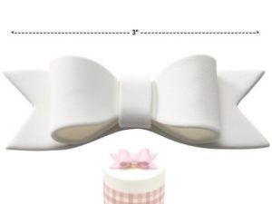 Gum paste Mini Bow White 3 Inches
