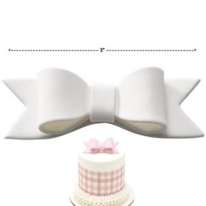 White Mini Gum Paste Bows 3 Inch