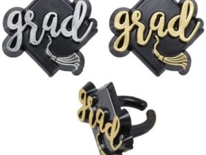 Grad Foil Cupcake Rings 12 Count