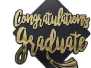 Congratulations Graduate Gold Cake Topper