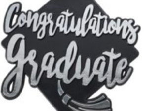 Congratulations Graduate Silver Cake Topper