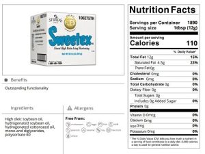 Sweetex Hi-Ratio Shortening 50 Pound box
