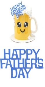 Blue Happy Fathers Day Cake Top