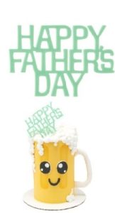 Green Happy Fathers Day Cake Top