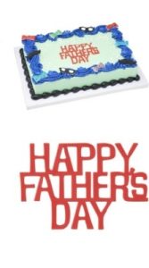 Red Happy Father's Day Cake Top