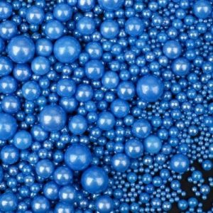 Sugar Pearls Royal Blue Assorted Sizes 4.2 Ounce