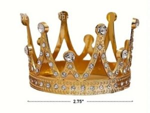 Small Gold Crown Cake Topper 2.75 inches