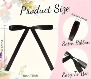 Black Ribbon Bow 10 Count