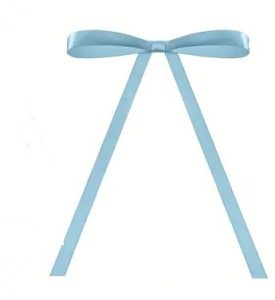 Light Blue Ribbon Bow 10 Count