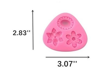 Assorted Flower Silicone Mold 3 Cavity