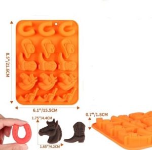 Western Theme Silicone Mold 15 Cavity