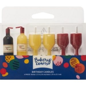 Wine Cups And Bottles Candle Set 6 pieces