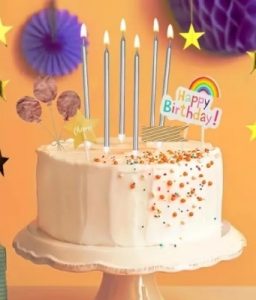 Tall Birthday Candles Silver 6 Count