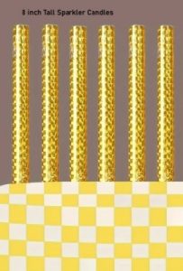 8 inch Tall Sparkler Birthday Candles 6 Count
