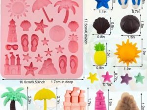 Beach Theme Silicone Mold 22 Cavity