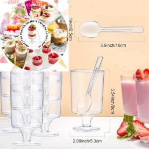 Dessert Shooter Cups and Spoons 25 Count