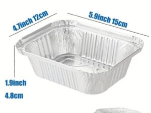 Aluminum Foil 1Lb Loaf Pan W/Lid 10 count