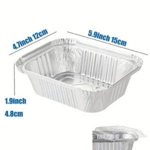 Aluminum Foil 1Lb Loaf Pan W/Lid 10 count