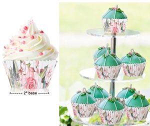 Baking Cups 2 inch Floral Print 50 Pieces