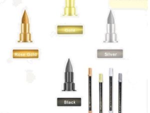 Edible Ink Metallic Pens Dual Tip 4 Colors