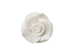 1 Inch White Rose 2 Count