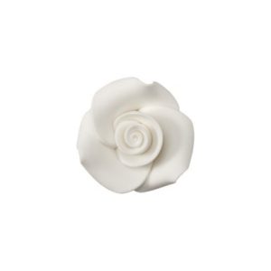 1 Inch White Rose 2 Count