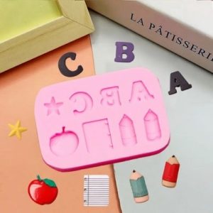 Silicone Mold School Theme 8 Cavities