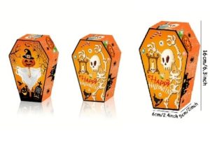 Halloween Treat Coffin Box Pumpkin style
