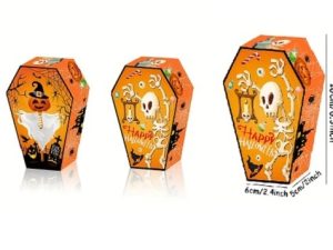 Halloween Treat Coffin Box Pumpkin style