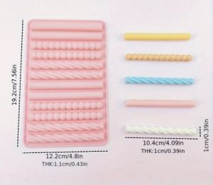 Ropes Shape Silicone Mold 12 Cavity