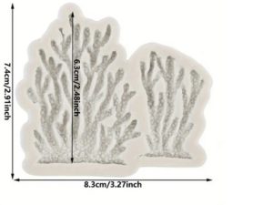 Silicone Mold Seaweed And Coral 2 Cavity