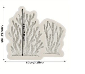 Silicone Mold Seaweed And Coral 2 Cavity