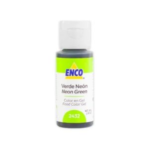 Enco Gel Color Neon Green 1.4 ounce Bottle