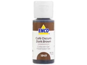 Enco Gel Color Dark Brown 1.4 ounce Bottle