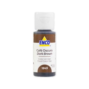 Enco Gel Color Dark Brown 1.4 ounce Bottle