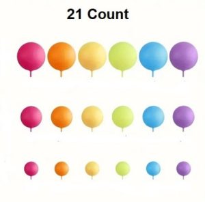 Foam Balls Rainbow Color 21 Count