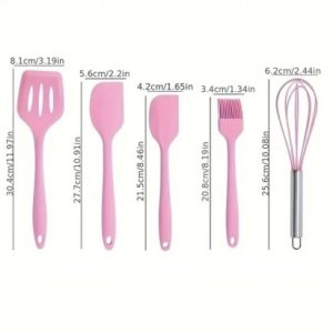Silicone Pink Kitchenware Set 5 Pieces