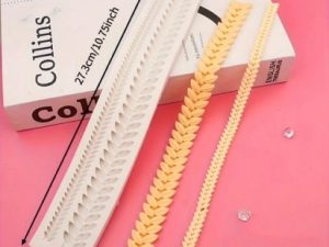 Silicone Mold Leaf Trim Pattern 2 Cavity