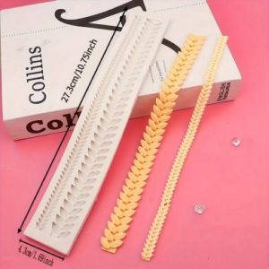 Silicone Mold Leaf Trim Pattern 2 Cavity