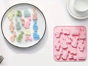 Silicone Mold Music Notes-Instruments 14 Cavity