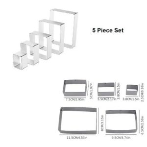 Cookie Cutter Rectangle 5 Sizes Set