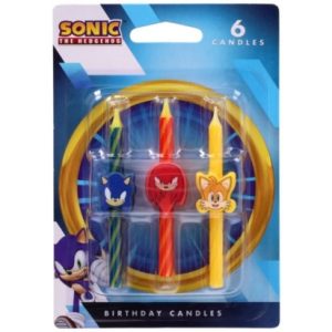 Sonic, Knuckles and Tails Candles 6 count