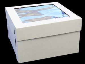 Cake Box White With Window 14 X 14 X 8 inches