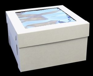 Cake Box White With Window 14 X 14 X 8 inches