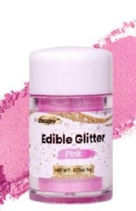 Edible Pink Glitter Shaker Bottle 5 Grams